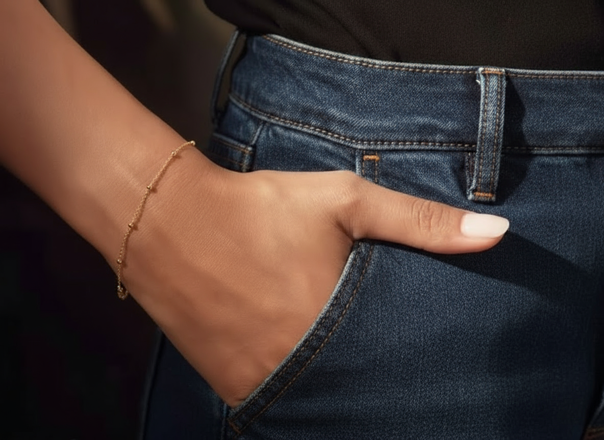 Lightwood delicate gold chain bracelet