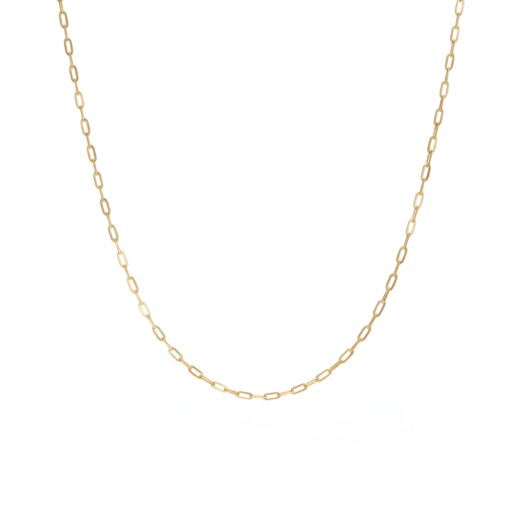 18k gold plated Truemans paperclip necklace